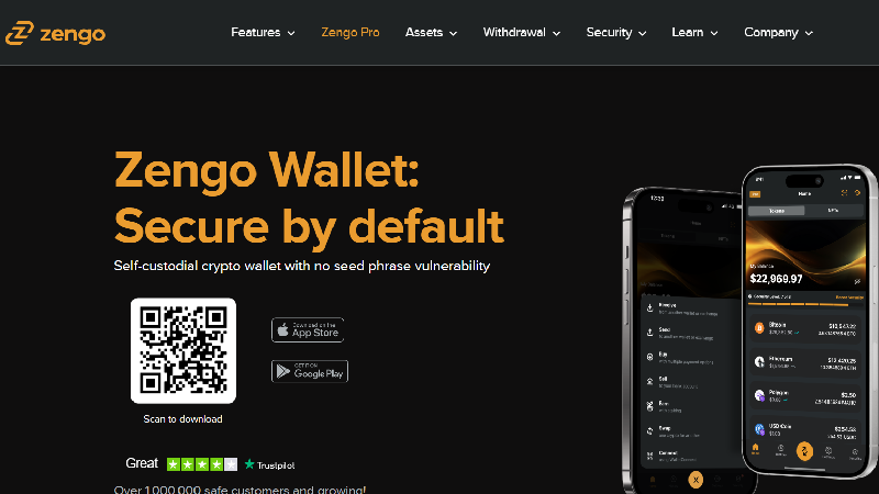 Zengo anonymous crypto wallet sem KYC.
