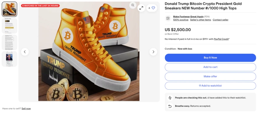 Os-tênis-de-criptomoedas-oficiais-de-Trump