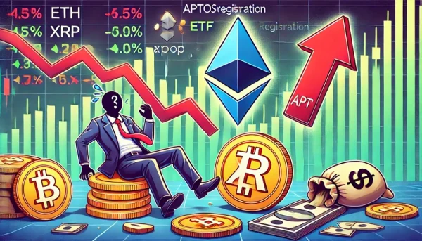 O mercado de criptografia enfrenta dificuldades: ETH, XRP caem 5%, APT sobe 10% com notícias sobre ETFs